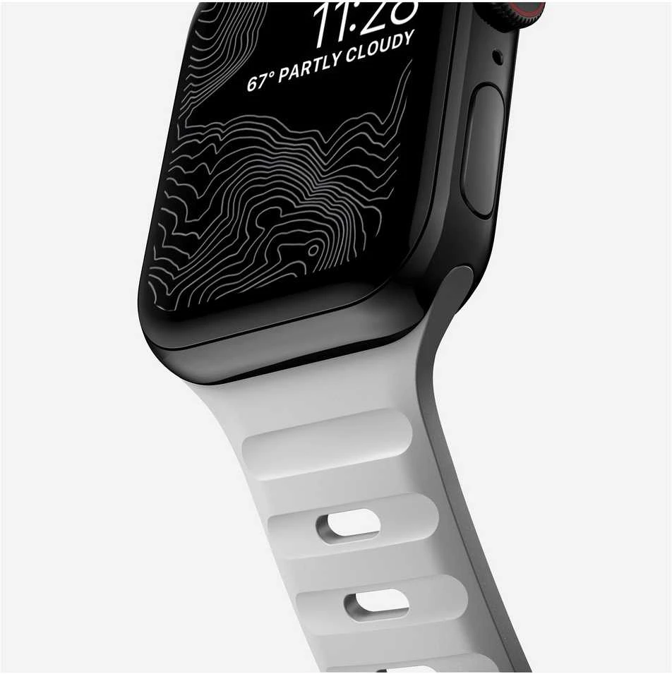 Apyrankė Nomad Sport Strap M/L, pilkas - Apple Watch 49mm/46mm/45mm/44mm/42mm