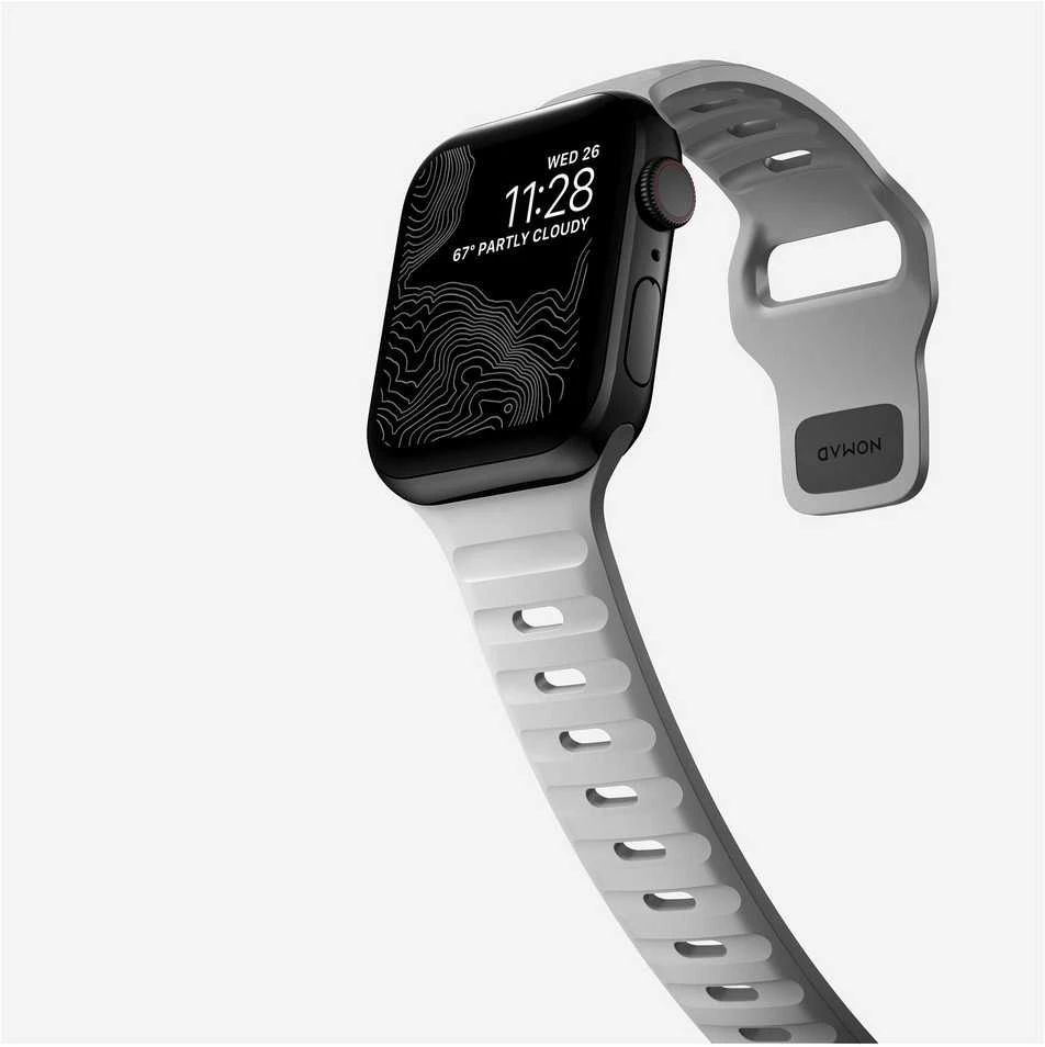 Apyrankė Nomad Sport Strap M/L, pilkas - Apple Watch 49mm/46mm/45mm/44mm/42mm