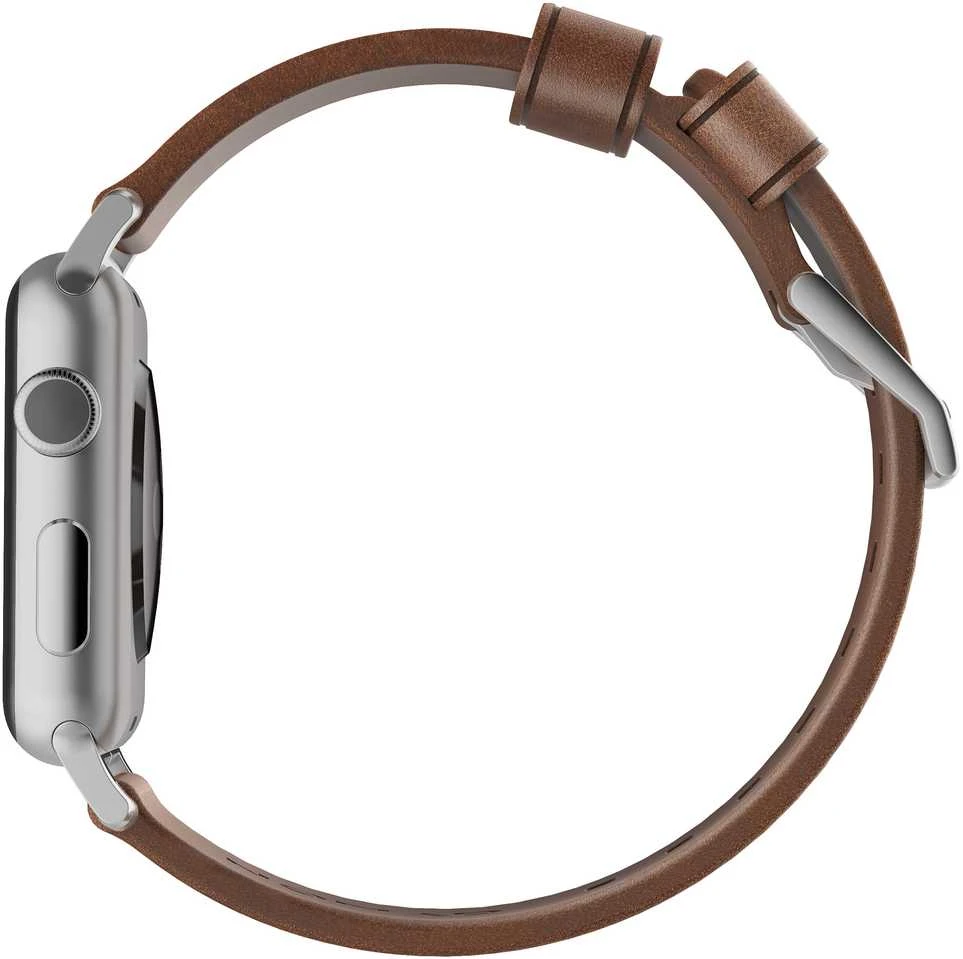 Nomad Išmaniojo laikrodžio Apple odinis dirželis, Rudos spalvos, 42/44mm