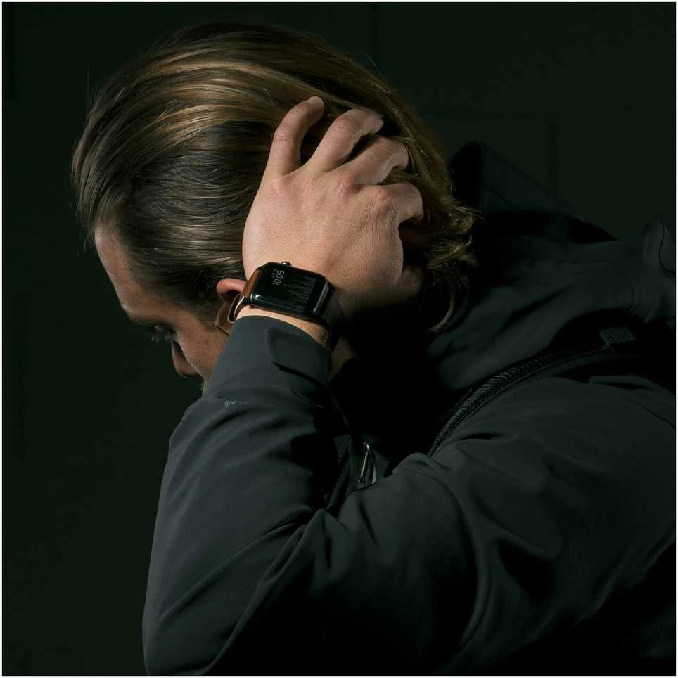 Nomad Išmaniojo laikrodžio Apple odinis dirželis, Rudos spalvos, 42/44mm