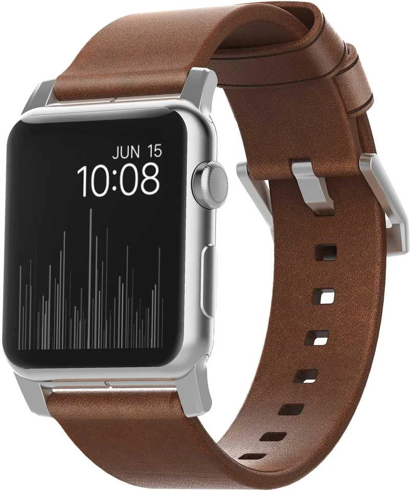 Nomad Išmaniojo laikrodžio Apple odinis dirželis, Rudos spalvos, 42/44mm