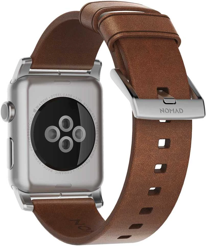Nomad Išmaniojo laikrodžio Apple odinis dirželis, Rudos spalvos, 42/44mm