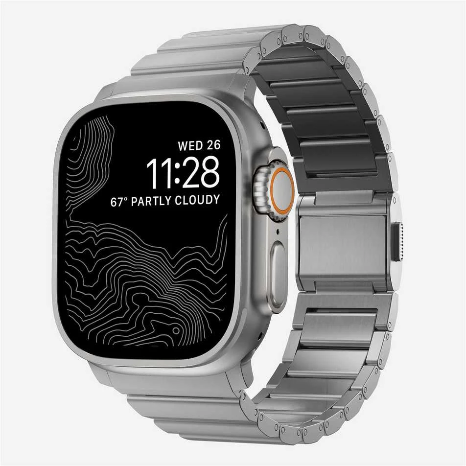 Nomad Titano apyrankė, natūrali - Apple Watch 49mm/46mm/45mm/44mm/42mm