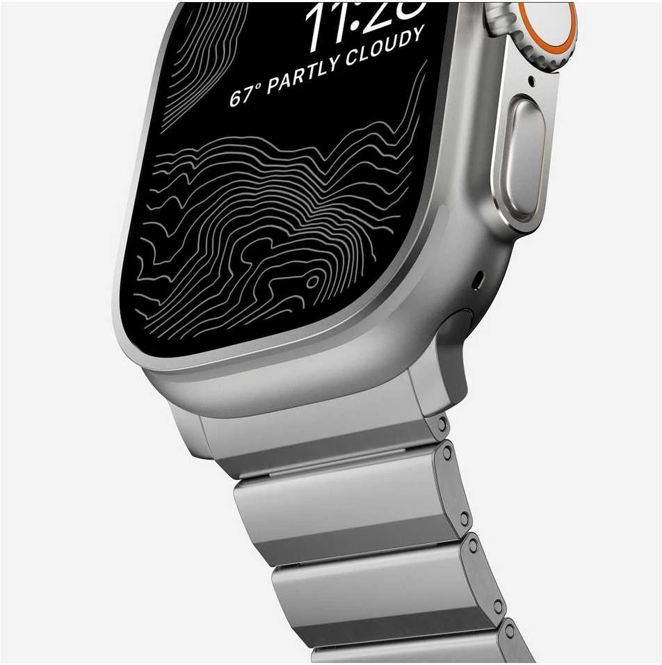 Nomad Titano apyrankė, natūrali - Apple Watch 49mm/46mm/45mm/44mm/42mm