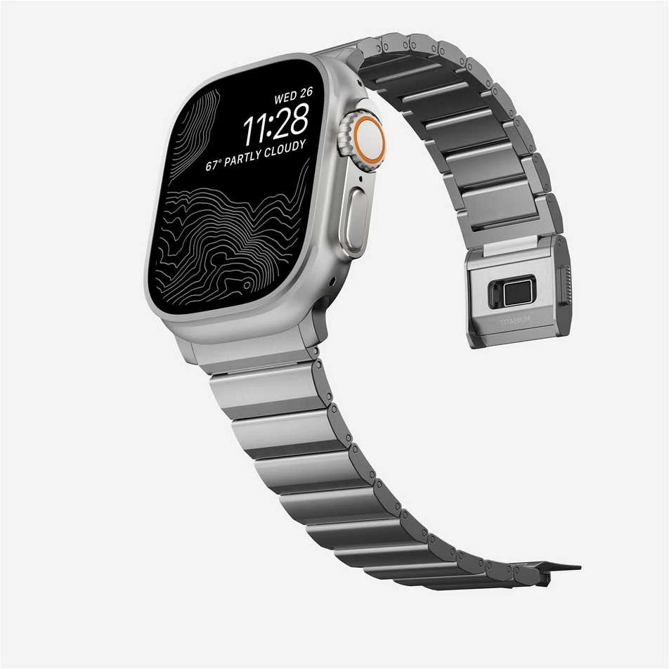 Nomad Titano apyrankė, natūrali - Apple Watch 49mm/46mm/45mm/44mm/42mm