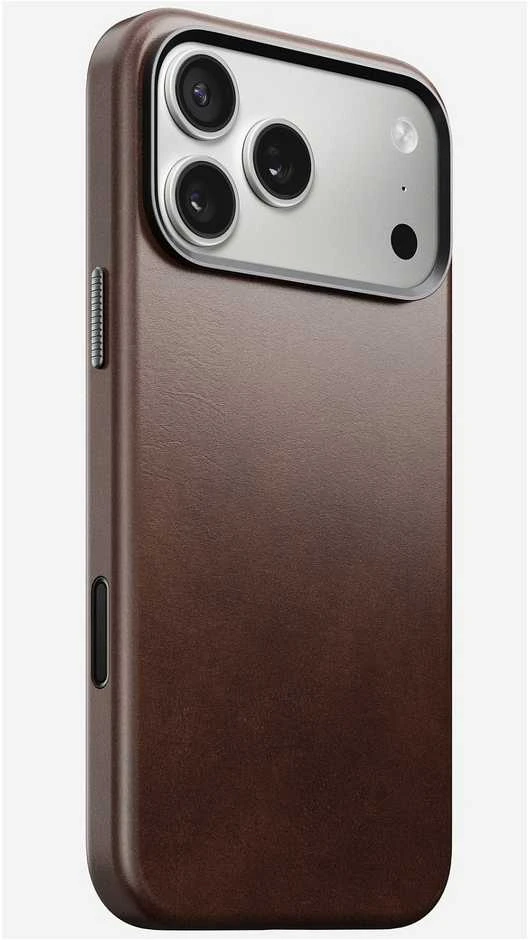 Nomad Traditional Odinis dėklas, rustic ruda (Horween) - iPhone 17 Pro Max