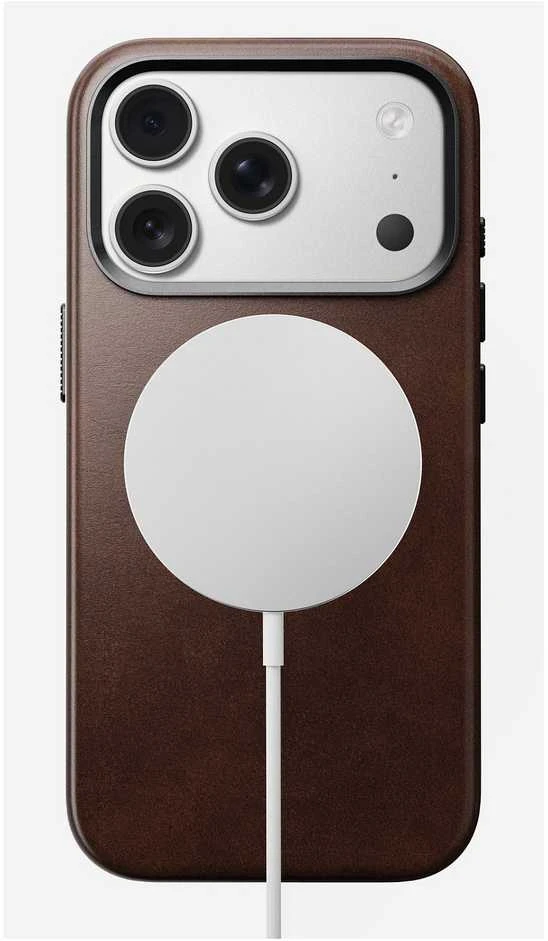 Dėklas Nomad Traditional Odinis dėklas, rustic ruda (Horween) - iPhone 17 Pro