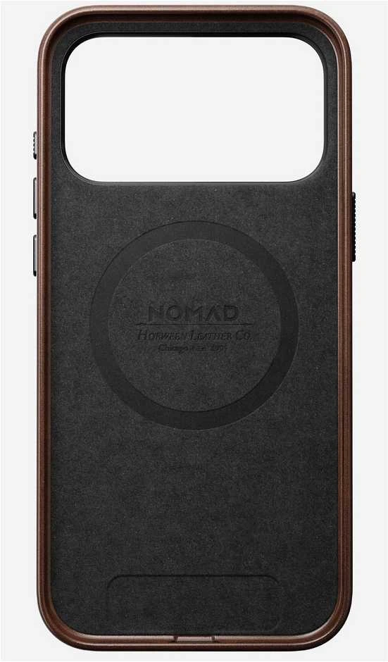 Nomad Traditional Odinis dėklas, rustic ruda (Horween) - iPhone 17 Pro Max