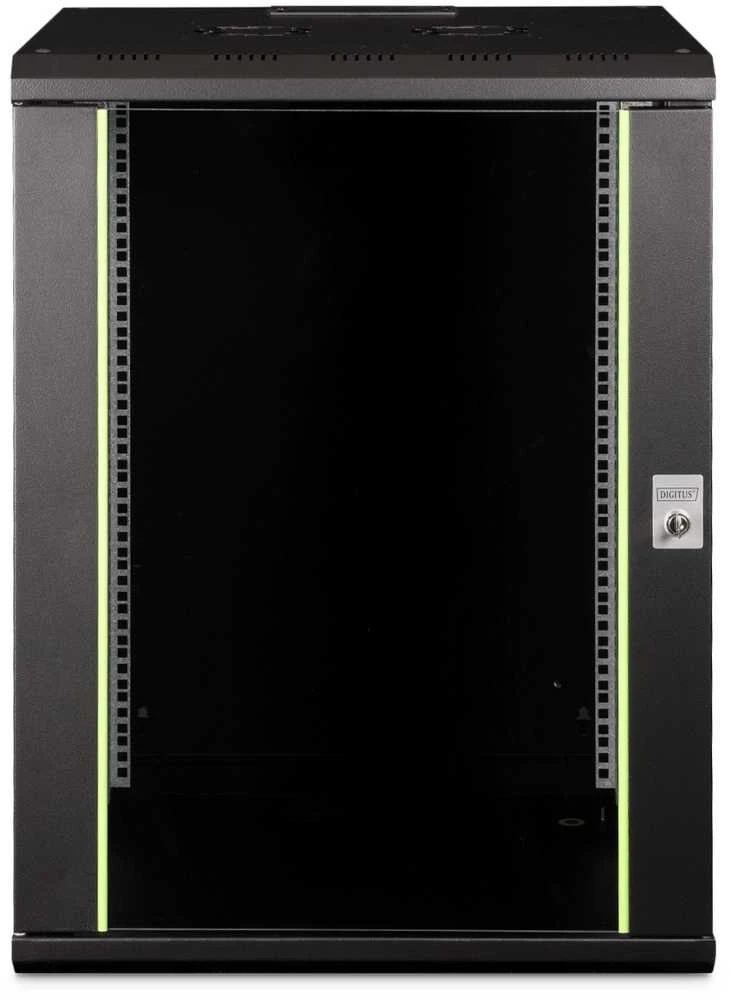 Digitus Sieninė spintelė, unikali serija | DN-19 16U-6/6-SW | 82 x 60 x 60 cm | Juodas
