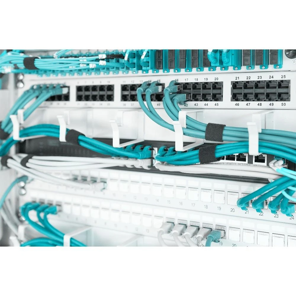 Assmann Electronic DIGITUS kabelių valdymo skydelis 19 colių 1U 5x žiedai 40x60mm pilkas RAL7035