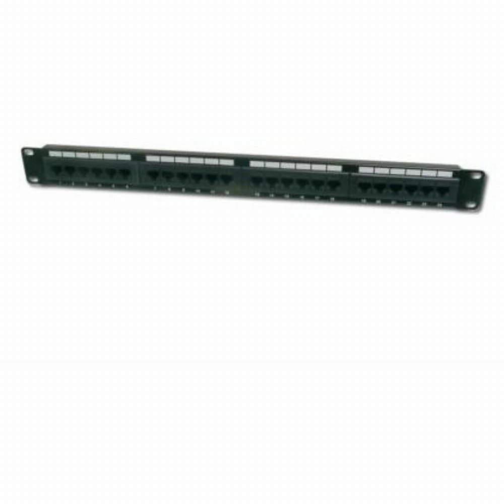 Assmann Electronic DIGITUS Patch Panel 19colių 24Port Cat6 neekranuotas juodas RAL 9005 kabelio montavimas apie LSA be LSA dangtelio
