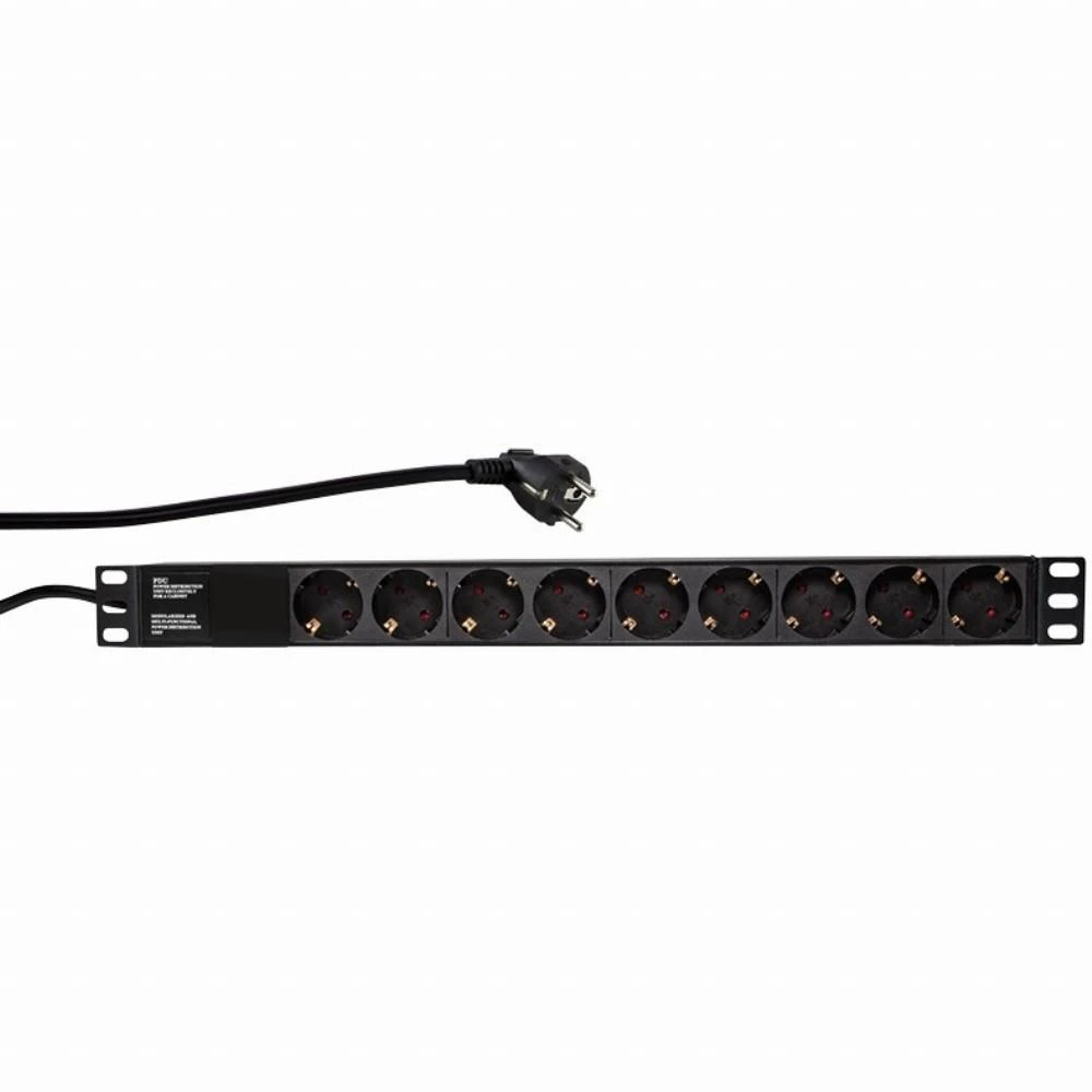 Ilgintuvas LOGILINK Professional  PDU9C03  9 AC outlet(s), AC outlet types: Type F, Nominal input voltage: 230 V. Power plug: Type F (Schuko)