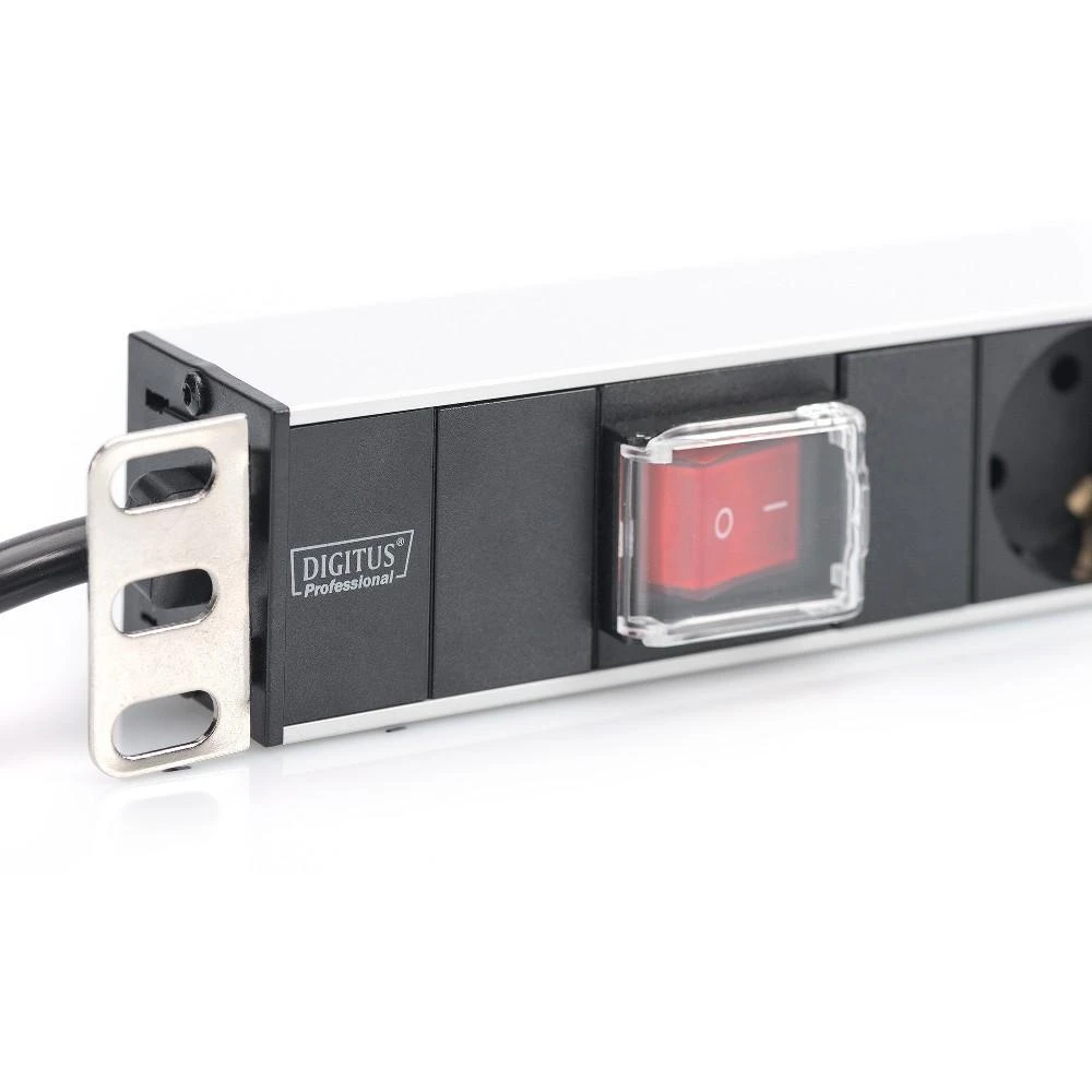 Assmann Electronic DIGITUS 19inch Outlet stripe 7x su įjungimo/išjungimo jungikliu juodas 16A 4000W Alu