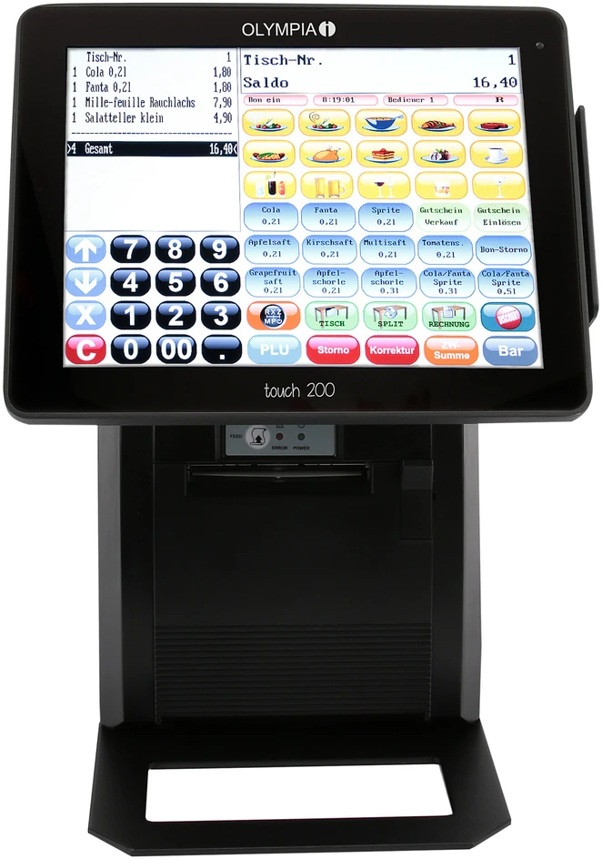 Olympia Olympia kasos aparatas Touch 200 TSE juodas PASTABA PASTABA