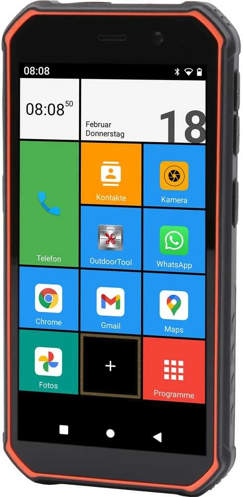 OLP Olympia TREK 14 cm (5.5″) Dviguba SIM jungtis Android 10 4G C tipo USB 3 GB 32 GB 5000 mAh Juoda, Oranžinė