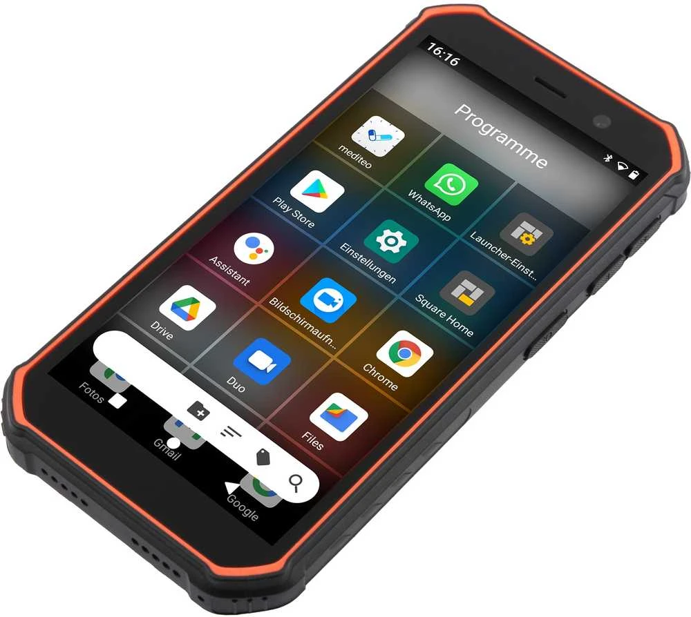 OLP Olympia TREK 14 cm (5.5″) Dviguba SIM jungtis Android 10 4G C tipo USB 3 GB 32 GB 5000 mAh Juoda, Oranžinė