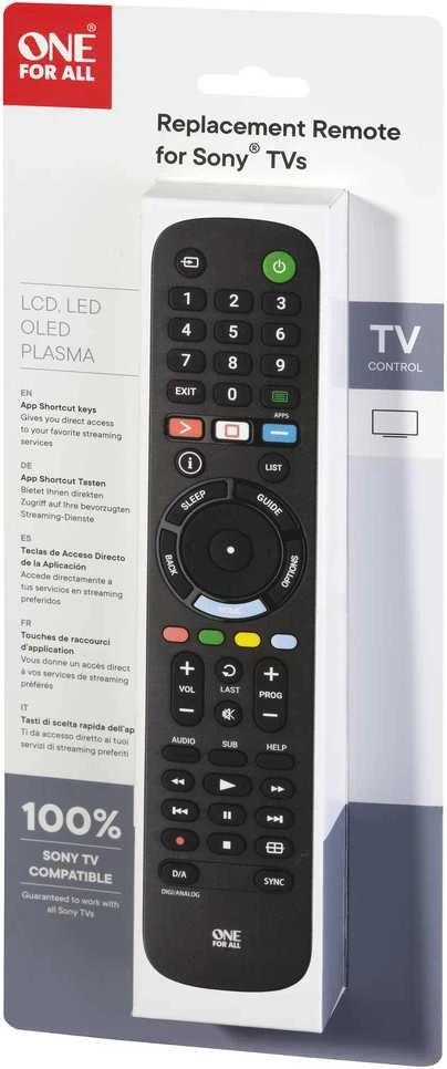 One For All VIENAS VISIEMS URC4912 Sony pakaitinis nuotolinio valdymo pultas Sony