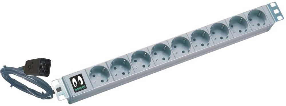 ONLINE USV 19 Steckdosenleiste 16A Kaltgertestecker > 9x Schutzkontaktb.