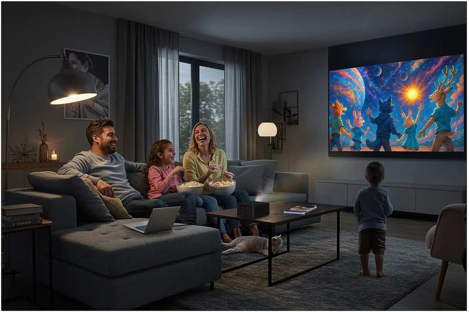 Optoma Photon Life PK32 projektorius su standartiniu projekcijos kampu, 1100 ANSI liumenų, DLP UHD 4K (3840x2160), 3D Juodas