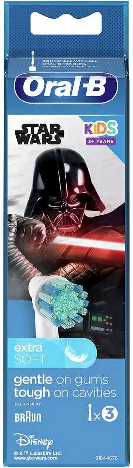 Pakeičiama galvutė Oral-B Kids-Star Wars 3 vnt.