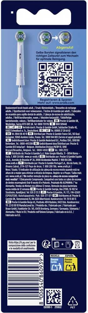 Oral-B Precision Clean pakuotės galinė dalis