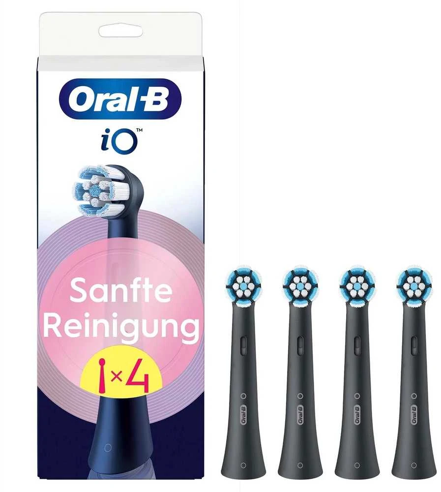 Oral-B iO šepetėlių galvutės juodos, 4 vnt.