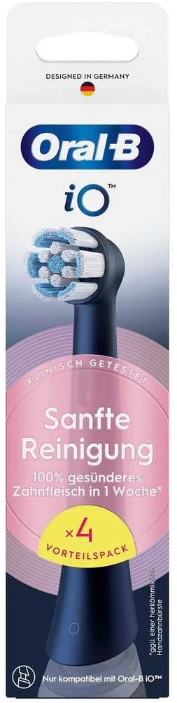 Oral-B iO šepetėlių galvutės juodos, 4 vnt.