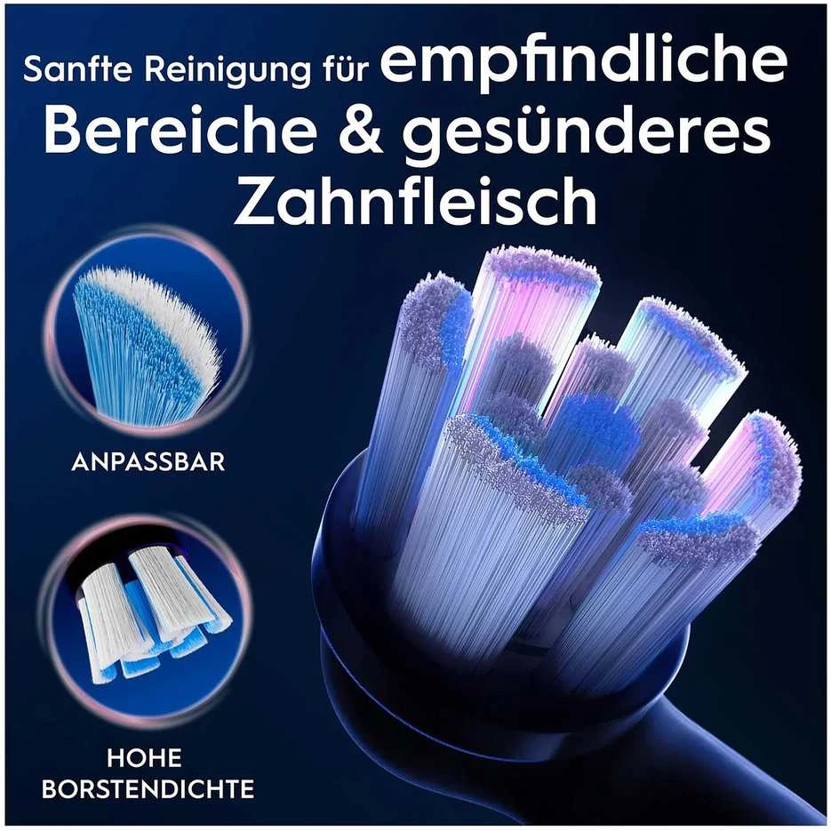 Oral-B iO šepetėlių galvutės juodos, 4 vnt.