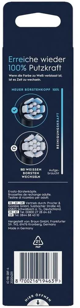 Oral-B iO šepetėlių galvutės juodos, 4 vnt.
