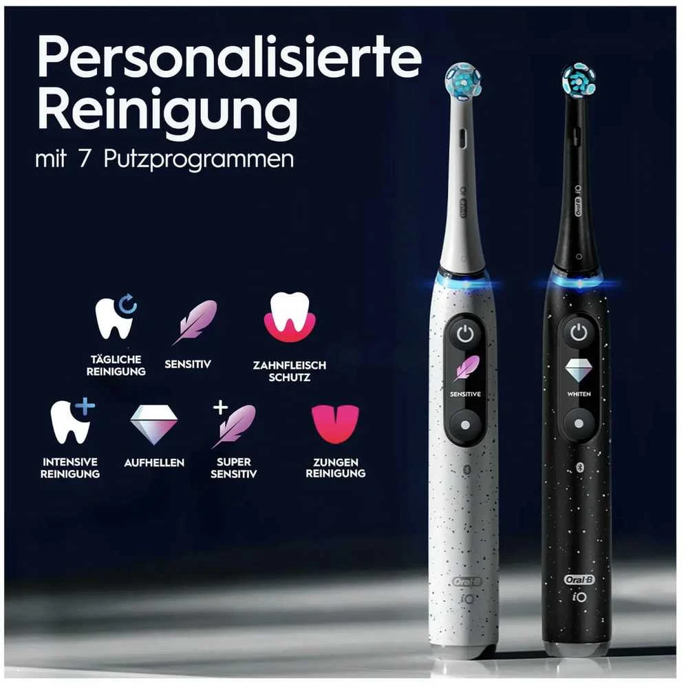 Oral-B iO Series 10 Juodas Onyx Luxe dantų šepetėlis