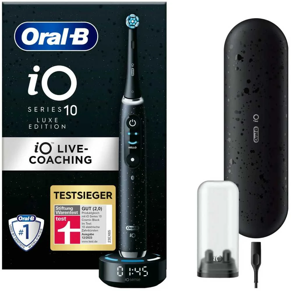 Oral-B iO Series 10 Juodas Onyx Luxe dantų šepetėlis
