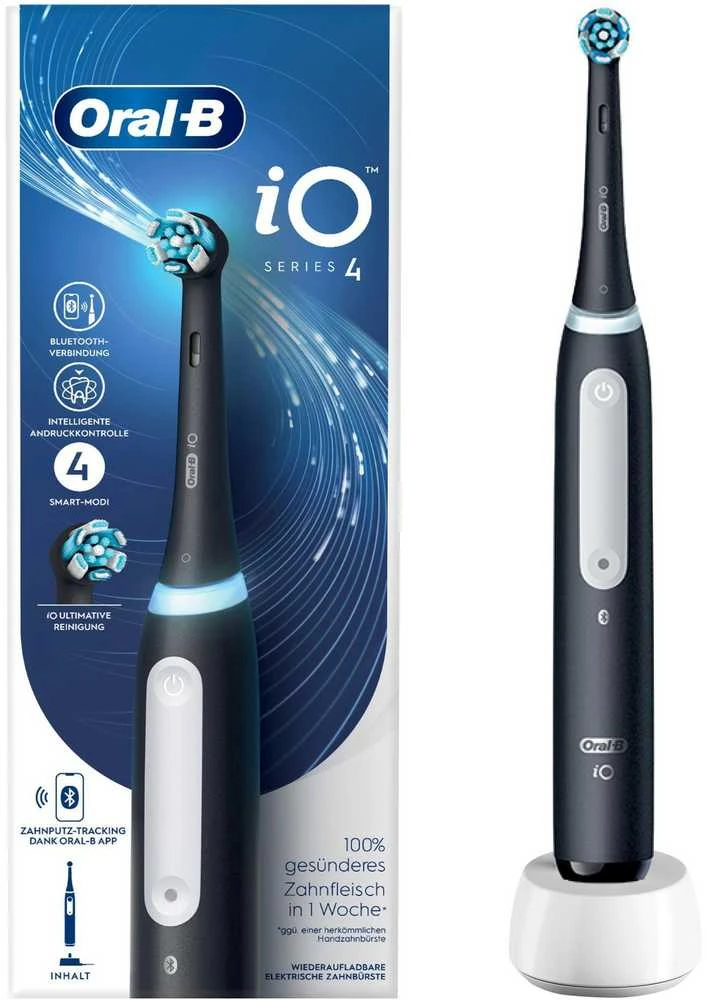Oral-B iO Series 4 juodas šepetėlis su pakuote