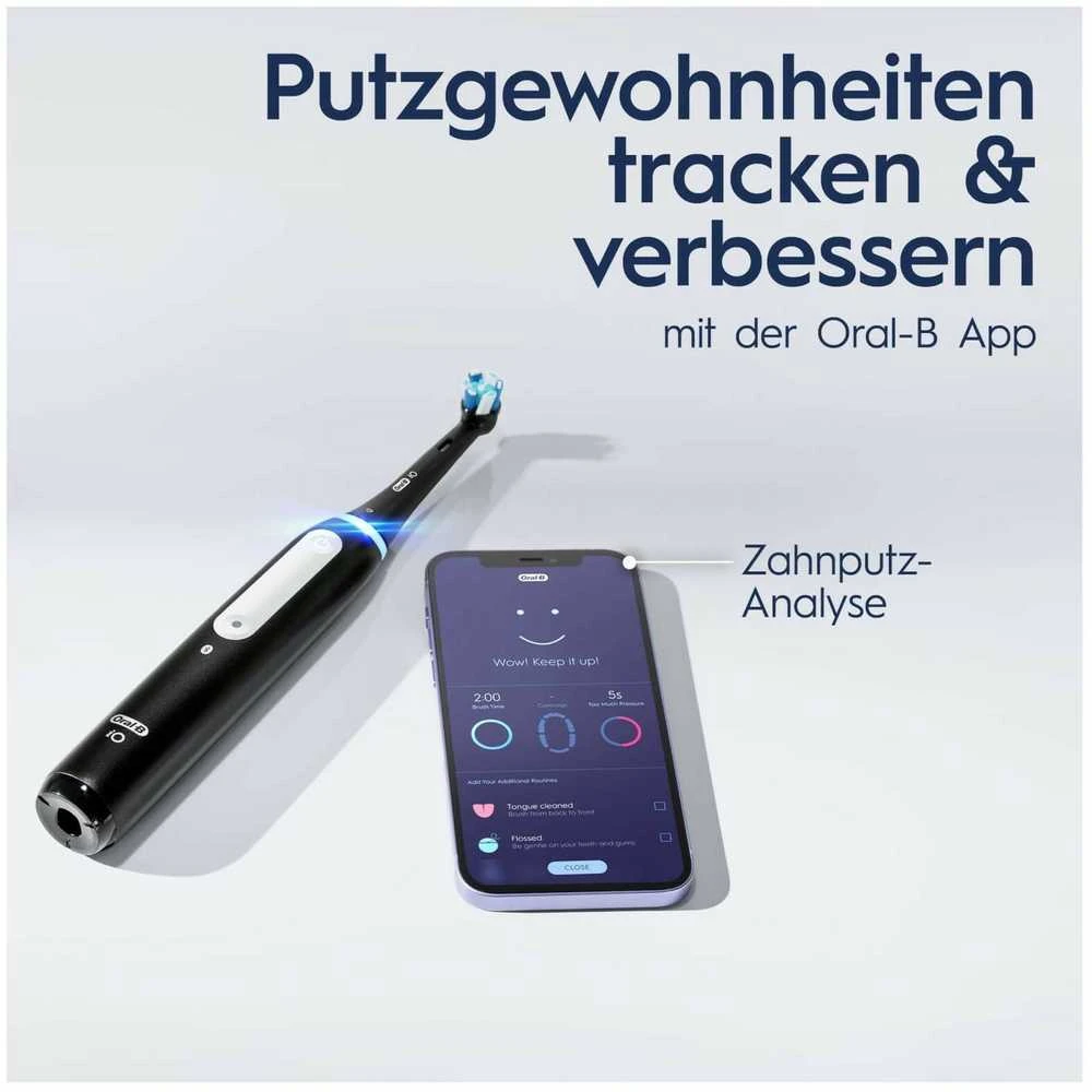Elektrinis dantų šepetėlis Oral-B iO Series 4, juodos spalvos