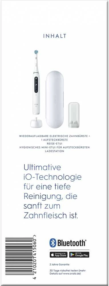 Braun Oral-B iO Series 5 Suaugusiems Besisukantis vibruojantis dantų šepetėlis Balta