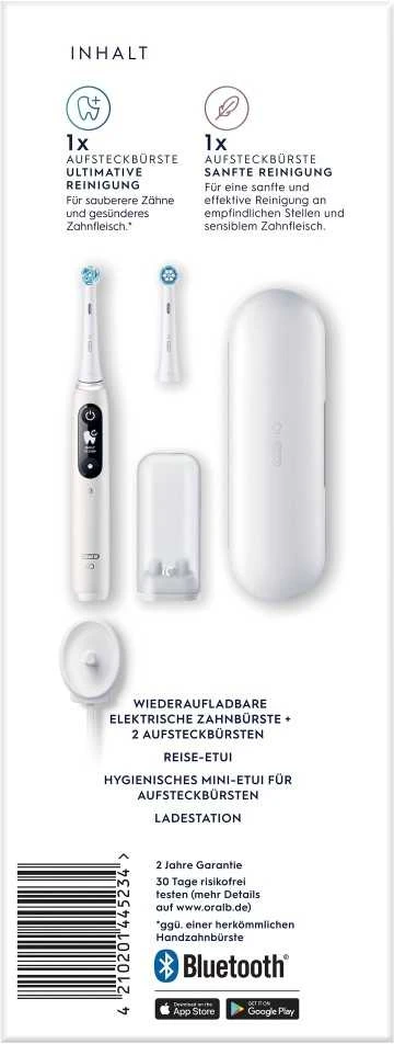 Elektrinis dantų šepetėlis Oral-B iO Series 6, Baltas