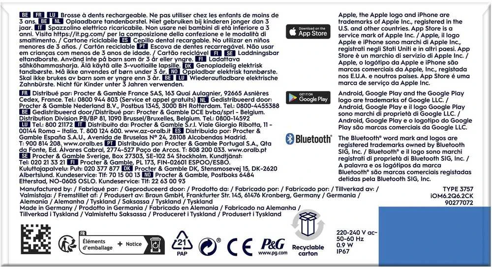 Oral-B Elektrinis dantų šepetėlis | iO6s | Įkraunamas | Suaugusiems | Šepetėlių skaičius galvutės įeina 1 | Number of teeth brushing modes 5 | Juodas Lava