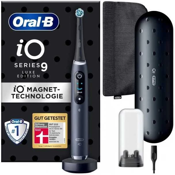 Braun Oral-B iO Series 9 Luxe Edition Juodas Onyx Dantų šepetėlis