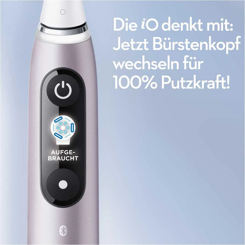 Oral-B iO 9N šepetėlio ekranas su priminimu keisti galvutę