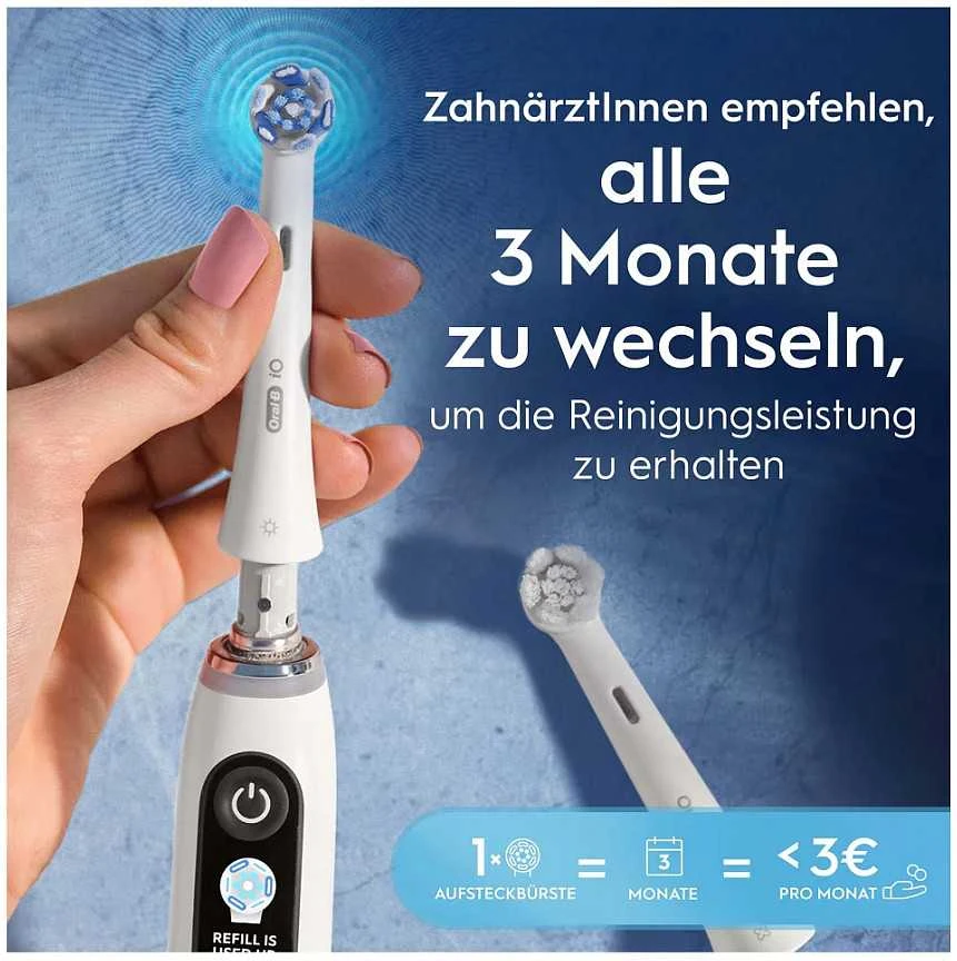 Oral-B iO šepetėlių galvutės, baltos, 2 vnt.