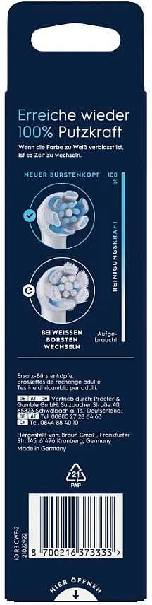 Oral-B iO šepetėlių galvutės, baltos, 2 vnt.