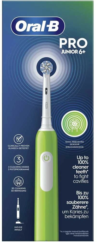 Oral-B Junior Elektrinis Dantų šepetėlis Vaikam, Žalias