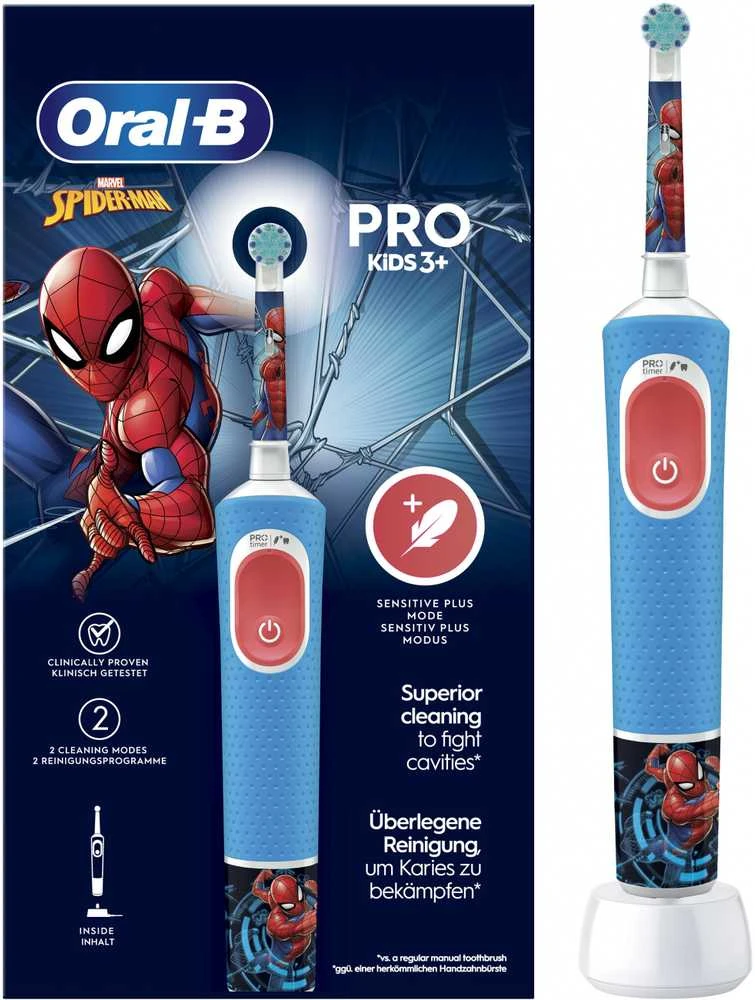 Oral-B Vitality Pro dantų šepetėlis vaikams su Spiderman