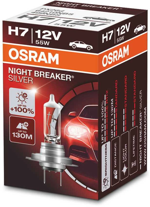 Osram lemputės Sidabrinis +100%, H7, 55W