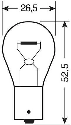 OSRAM Automobilinė lemputė 21W 12V BA15S 1vnt