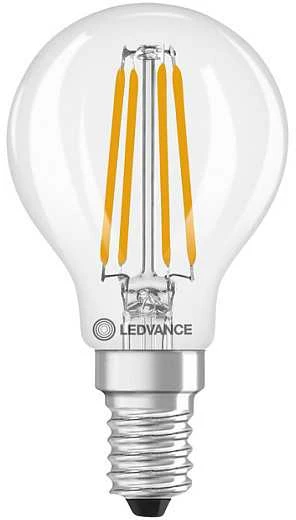 Ledvance 3,4W LED lemputė CLASSIC P, E14, skaidri, 320°, 2700K, dimeriuojama