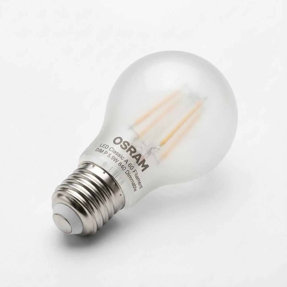 Osram 5,9W LED lemputė CLASSIC A, E27, matinės baltos sp., 300°, 4000K, dimeriuojama