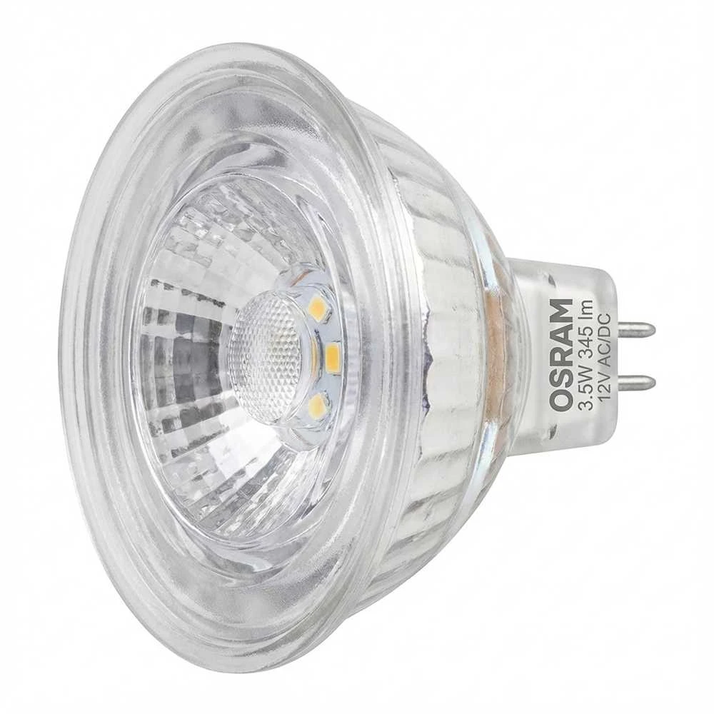 Osram 3,4W LED lemputė MR16, GU5.3, MR16, skaidri, 36°, 3000K, dimeriuojama