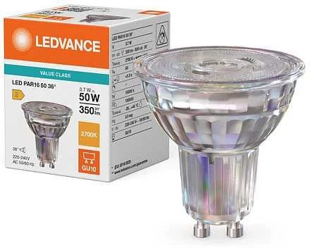Osram 3,7W LED lemputė, GU10, PAR16, 36°, 2700K