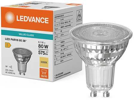 Ledvance 6,1W LED lemputė, PAR16, 36°, GU10, 3000K