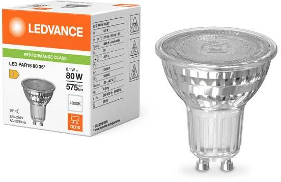 Osram 6,1W LED lemputė, GU10, PAR16, 36°, 4000K
